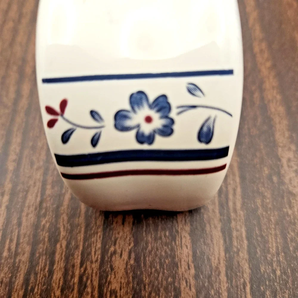 Vintage Country Floral Spoon Rest Farmhouse Kitchen Blue Red 8